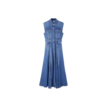 Miss Sixty Sleeveless Dress Women's Medium Blue