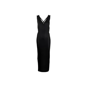 TOM FORD Sleeveless Back Crisscross Midi Dress