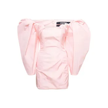 Jacquemus La Robe Taffetas Dress 'Light Pink'