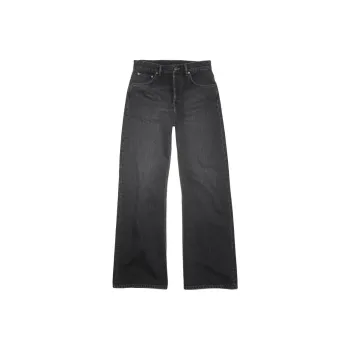 Acne Studios Mid Rise Loose Bootcut Rigid Denim Jeans Vintage Black