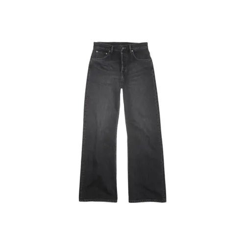 Acne Studios Mid Rise Loose Bootcut Rigid Denim Jeans Vintage Black