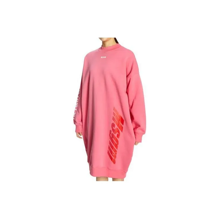 MSGM Long Sleeved Dresses Women's Pink-0
