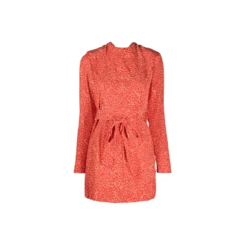 Rotate Floral print Belted Minidress