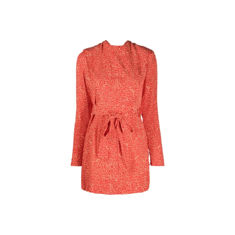Rotate Floral print Belted Minidress-0