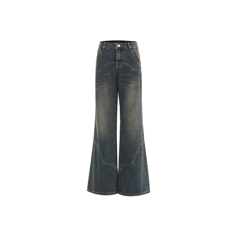 Wen Shan Bootcut Jeans Women's Cement Gray-3