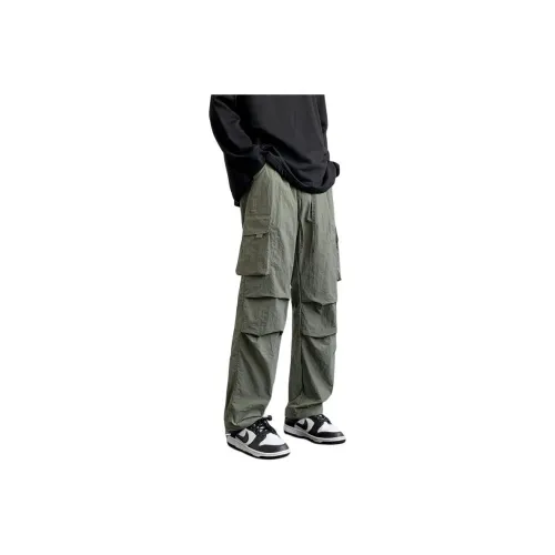 Warrior Huichao Riding The Wind Collection Cargo Pants Unisex Green