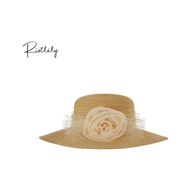 RiotLILY Raffia Straw Hat Women's-3