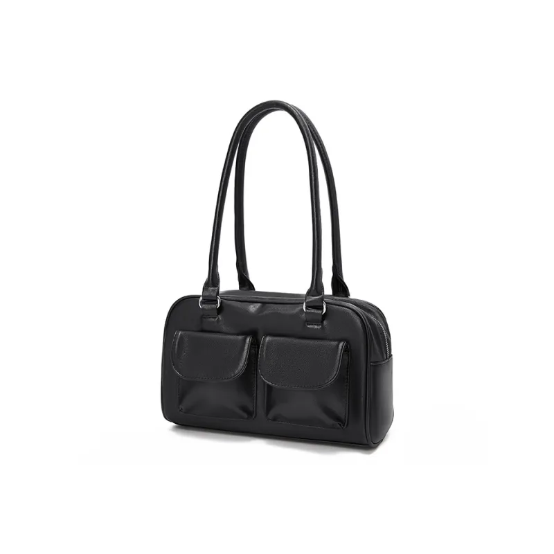 RED DRAGONFLY Pu Handbag Regular Women's Black/Coffee/Ecru-2