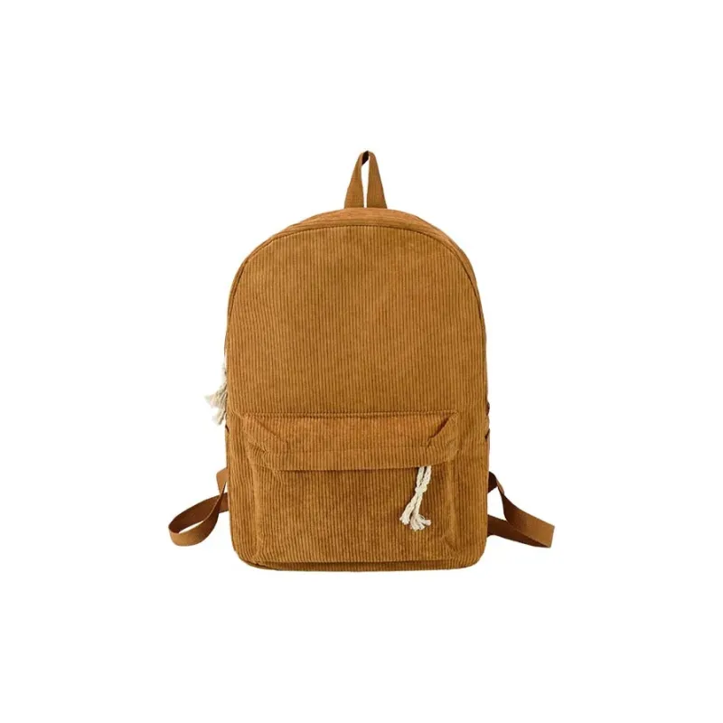 GEERDUN Corduroy Backpack Unisex Ecru, Gray, Black, Ginger Yellow, Green, Blue-12