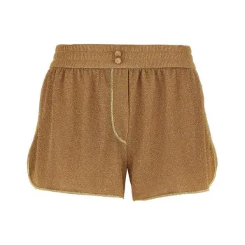 Oséree Lumière Mid Rise Lurex Slip Shorts