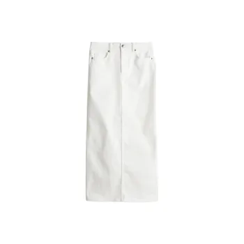 H&M Denim Long Skirts Women's White