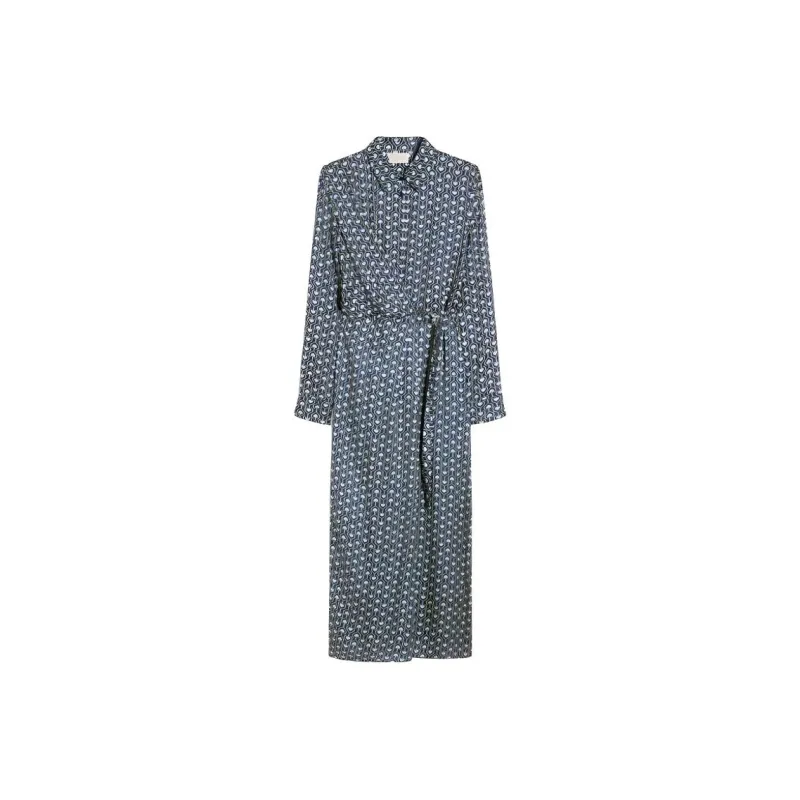 I BLUES Long Sleeved Dress Women's Blue-0