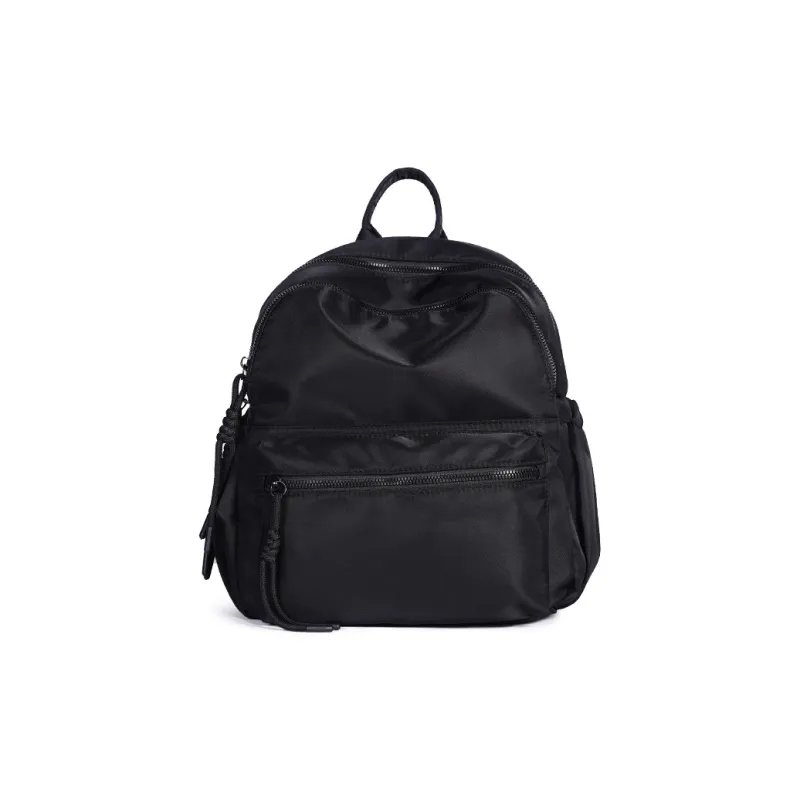 Dubaolu Fabric Backpack Medium Size Women's Black/Light Camel-1