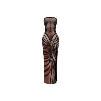 The Kript Sleeveless Dresses Women's Brown