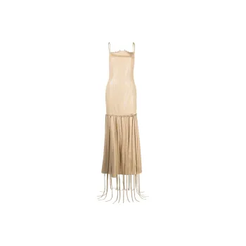 NANUSHKA Clary Panelled Faux-leather Dress
