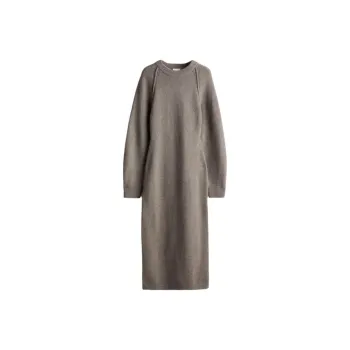 H&M Long-Sleeved Dresses Women's Taupe