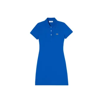 LACOSTE Short Sleeved Dress Women's Blue