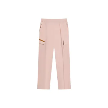 XTEP Knitted Sports Pants Women's Vermilion Tube Pink