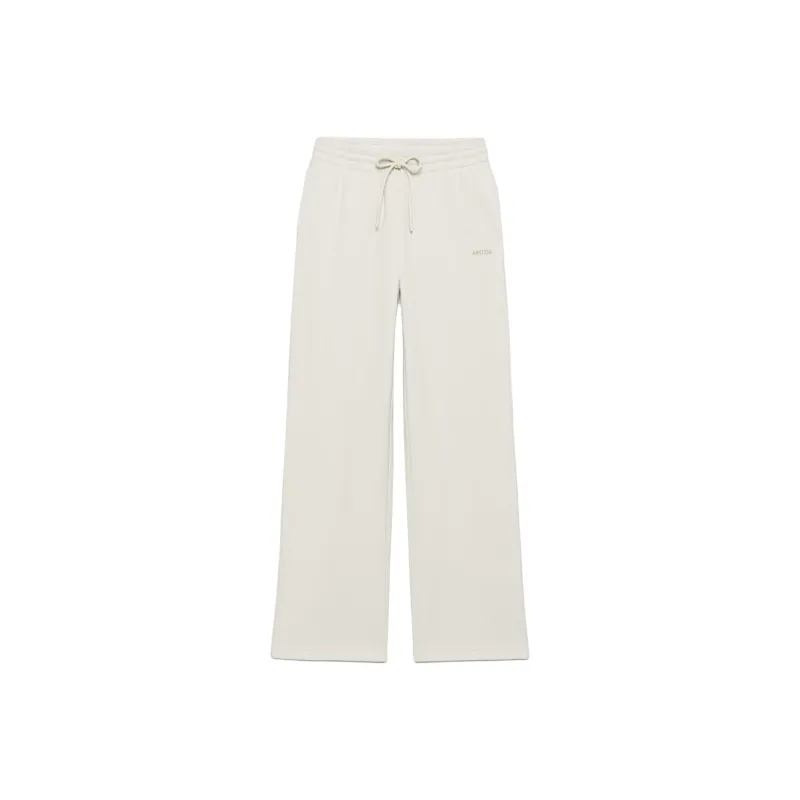 ARITZIA Sweatfleece Cozy Fleece Boyfriend Basic Wide Sweatpant Knitted Sports Pants Women's Matte Pearl/Matte Pearl-0