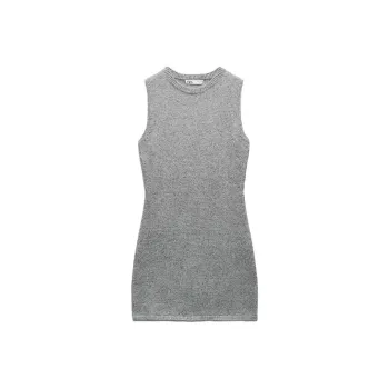 ZARA Sleeveless Dress Women's Medium Gray