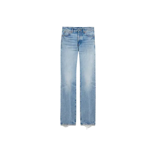 SAINT LAURENT FW24 Jeans Women's Light Blue