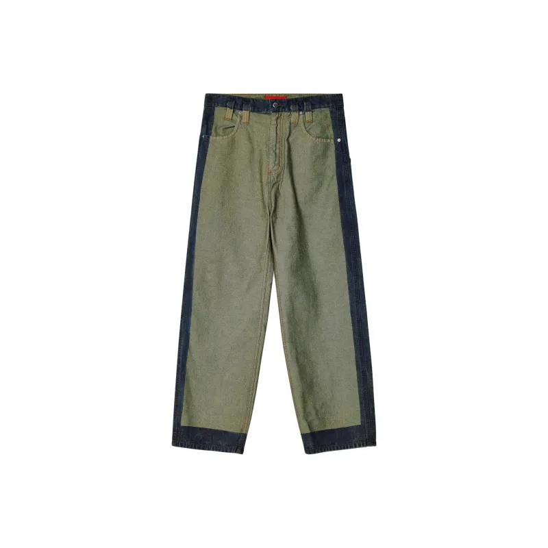 ECKHAUS LATTA Wide leg Two tone Jeans-0