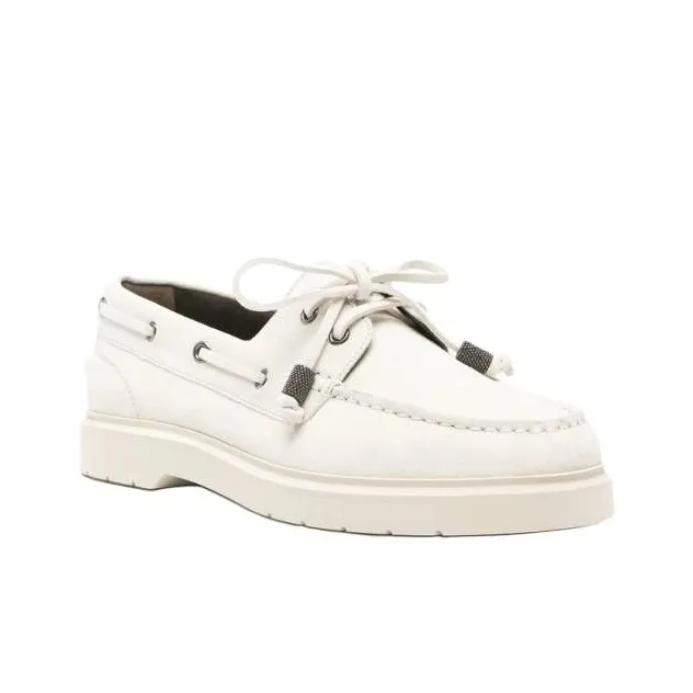 Brunello Cucinelli Monili Chain Slip On Boat Shoes Women's-2