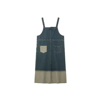 【dme】 Sleeveless Dress Women's Dark Denim Blue