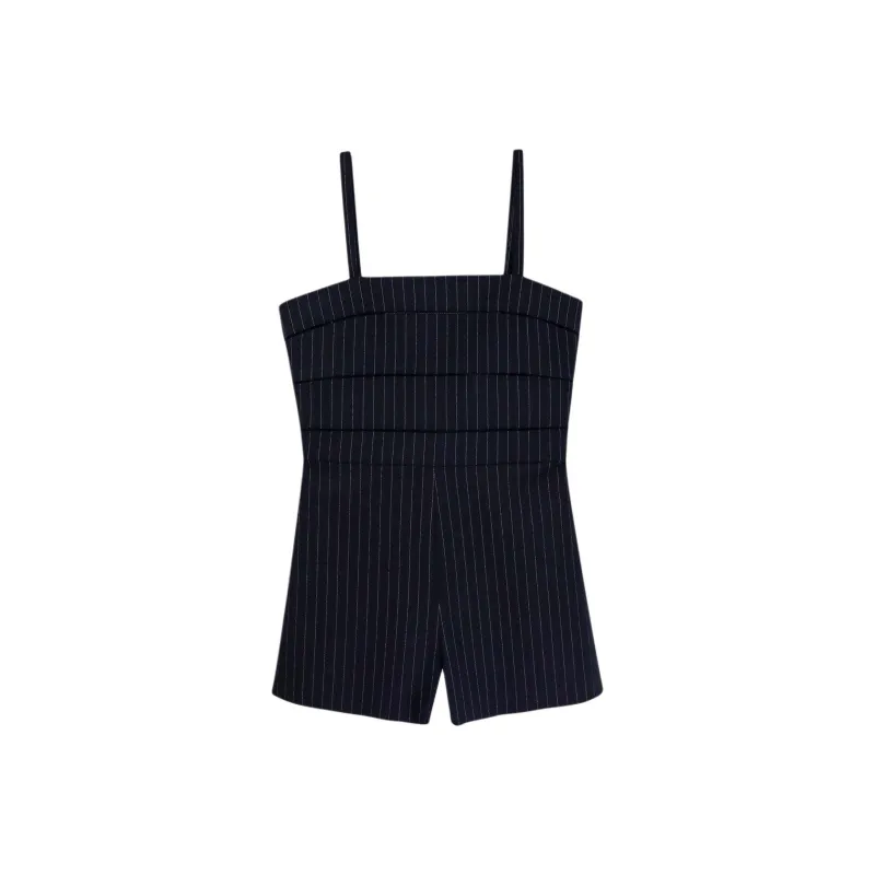 MaxMara Anfora Pinstriped Playsuit-0