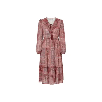 JZ Juzui Dress Women's Floral Rusty Red