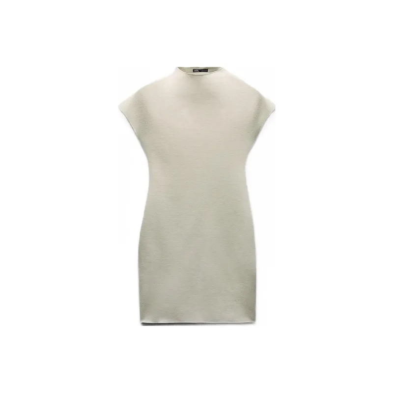 ZARA Short-Sleeved Dresses Women's Yellow-0