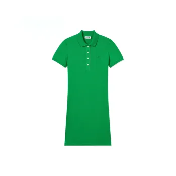 LACOSTE SS25 Short Sleeved Dress Women's Calathea Green