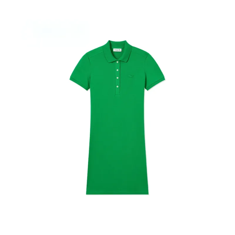 LACOSTE SS25 Short Sleeved Dress Women's Calathea Green-0