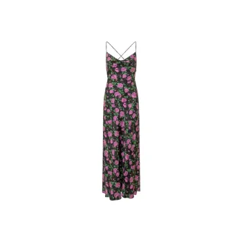 CHIARA FERRAGNI Rose Printed Open Back Dress