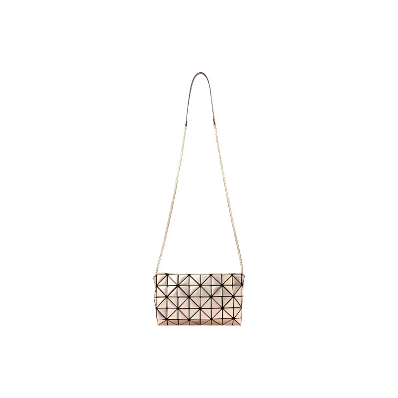 ISSEY MIYAKE Platinum PU Shoulder Bag, Crossbody Bag Women's Rose Gold-1