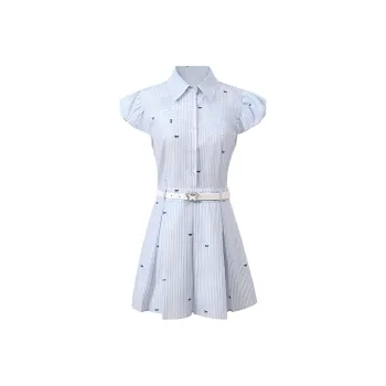 Nooidea Official Short Sleeved Dress Women's Blue