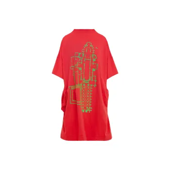 Vivienne Westwood Cathedral Drunken Tshirt Dress Short-Sleeved Dresses Women's Red
