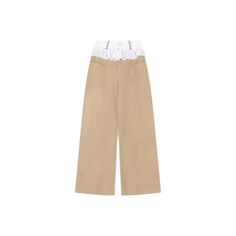 Mu Qingqing Jeans Unisex Dark Khaki-0