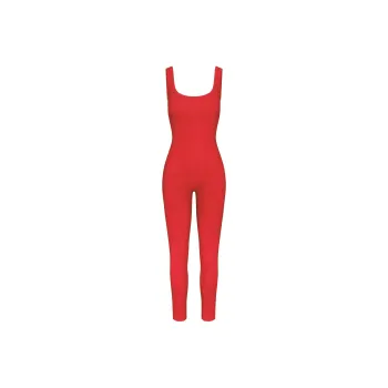 SKIMS Fake Day Collection FW24 COTTON RIB TANK CATSUIT Jumpsuit Women's Cranberry/Gooseberry