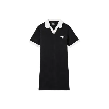 Boy London Short Sleeved Dress Women's Black/Beige White