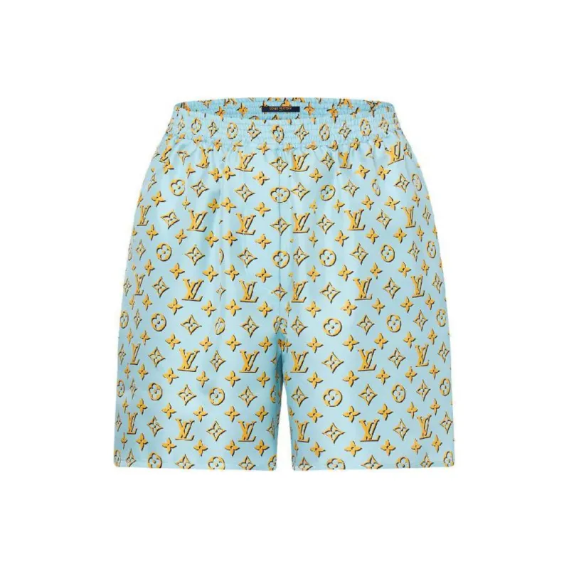 LOUIS VUITTON FW24 Casual Shorts Women's Cyan-0