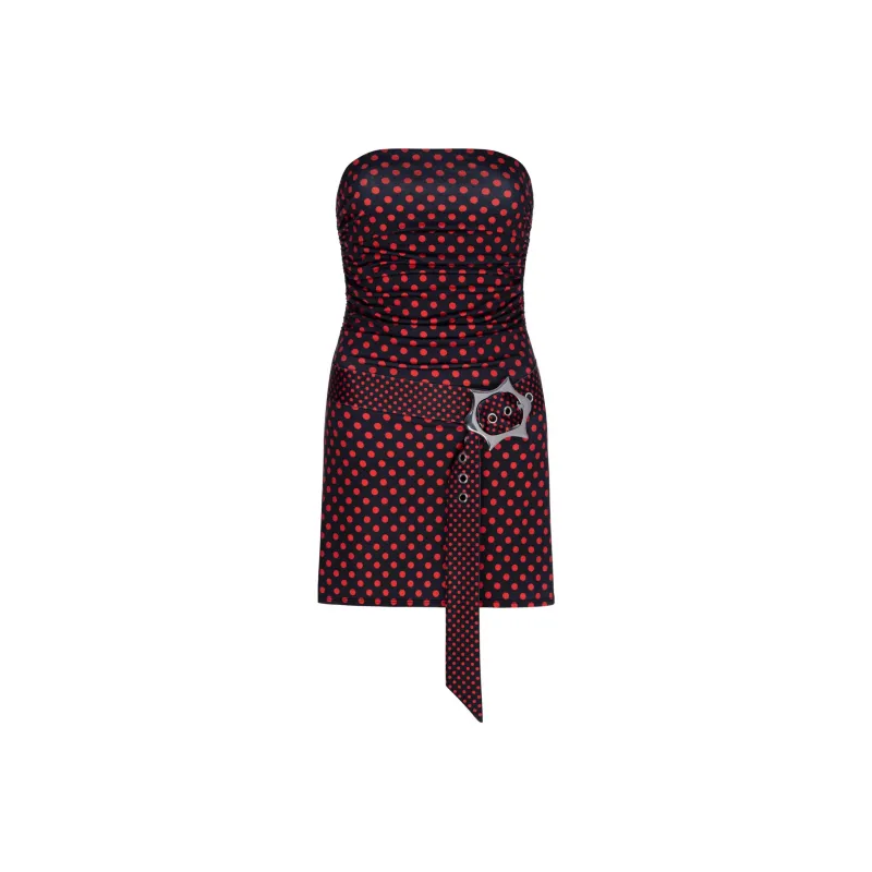Miaou ALISHA DRESS Sleeveless Dress Women's Black Red-0