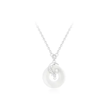 Love Link Chalcedony Jade Necklaces Women's