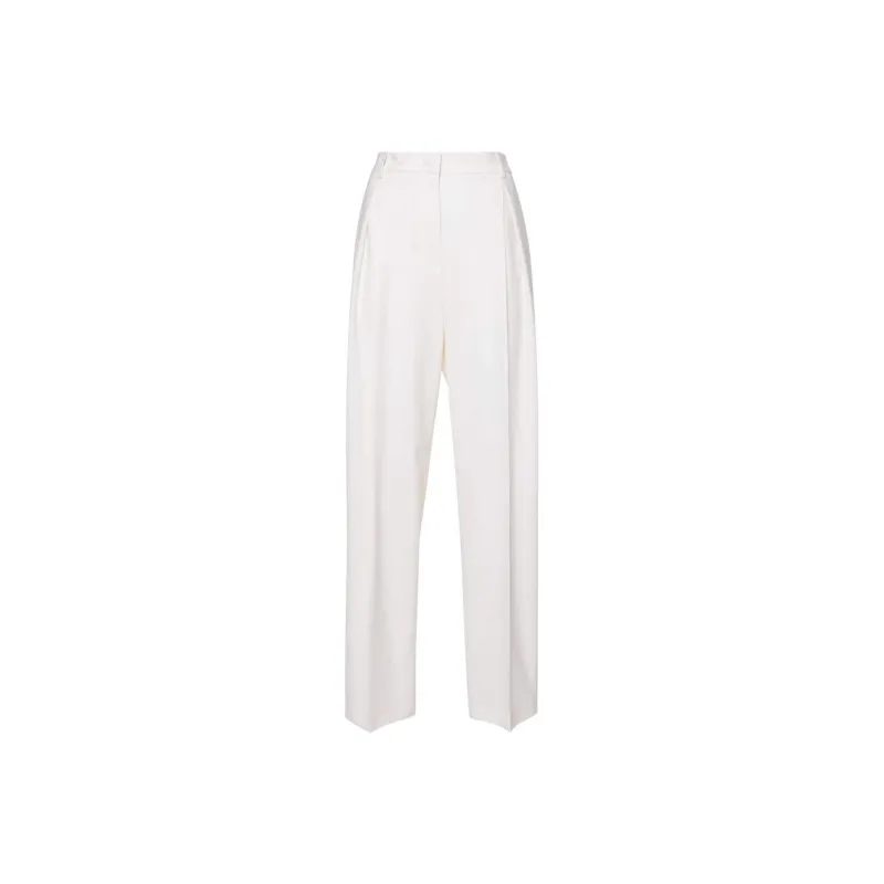 MSGM Pleated Tailored Wool Trousers-0