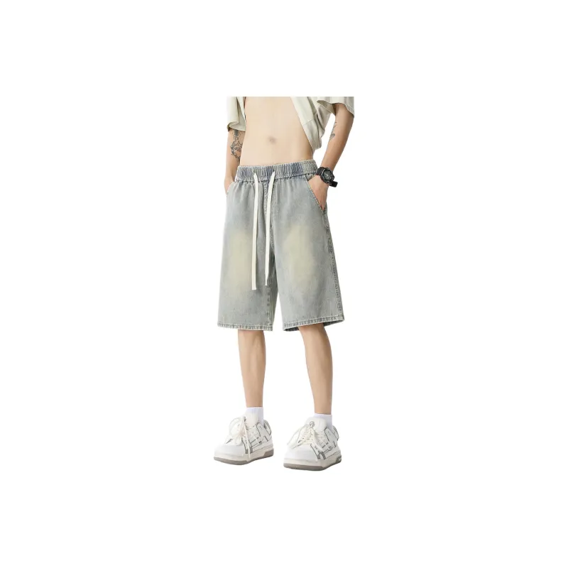 PAINT STAIN Denim Shorts Unisex-23