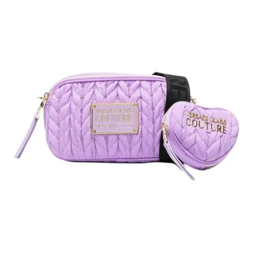VERSACE JEANS COUTURE Nylon Shoulder Bag, Crossbody Bag Women's Purple