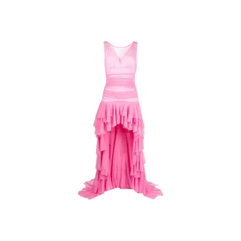 NORMA KAMALI Tara High-low Ruffled Dress