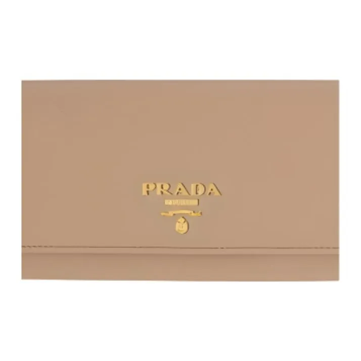 PRADA Saffiano Leather Wallet Large Size Women's Stone Blue & Cornflower Blue-4