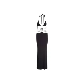 I.AM.GIA SS24 AMALTHEA MAXI DRESS Slip Dresses Women's BLACK/Black