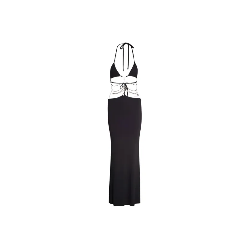 I.AM.GIA SS24 AMALTHEA MAXI DRESS Slip Dresses Women's BLACK/Black-0